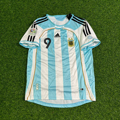 Gabriel Batistuta Argentina Kids Retro Football Jersey
