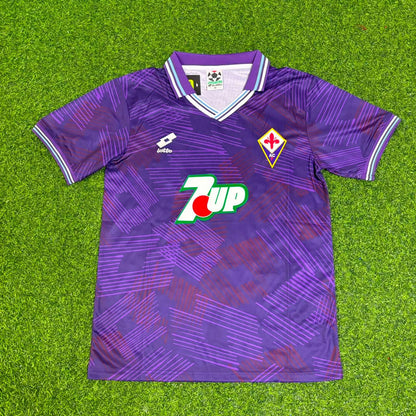 Maillot de football rétro domicile de la Fiorentina, saison 1992/1993
