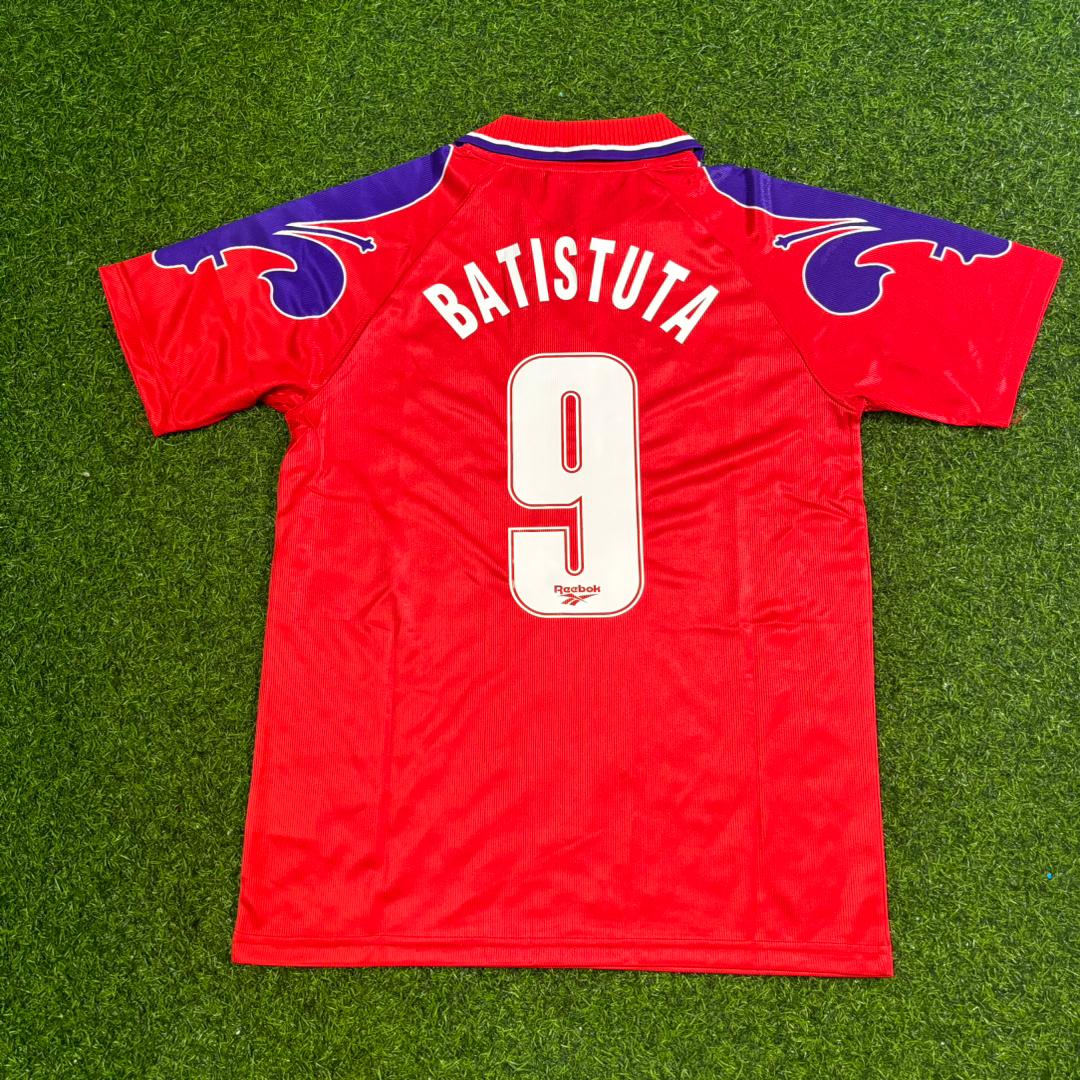 Gabriel Batistuta Fiorentina 1995-1996 Red Retro Football Jersey