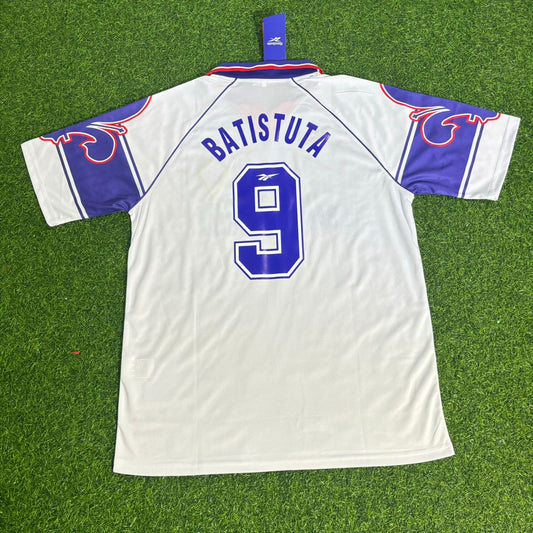Gabriel Batistuta Fiorentina 1995–1997 Retro White Football Jersey