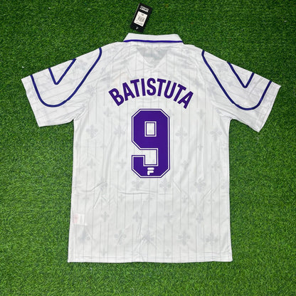 Gabriel Batistuta Fiorentina 1997-1998 White Retro Football Jersey