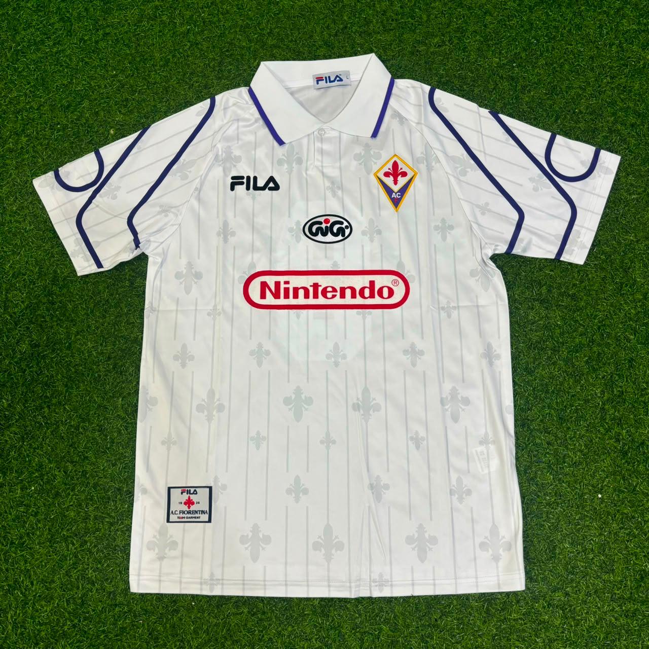 Gabriel Batistuta Fiorentina 1997-1998 White Retro Football Jersey