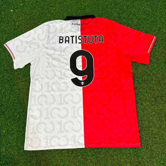 Gabriel Batistuta #9 Fiorentina Retro Football Jersey Trikot Maillot