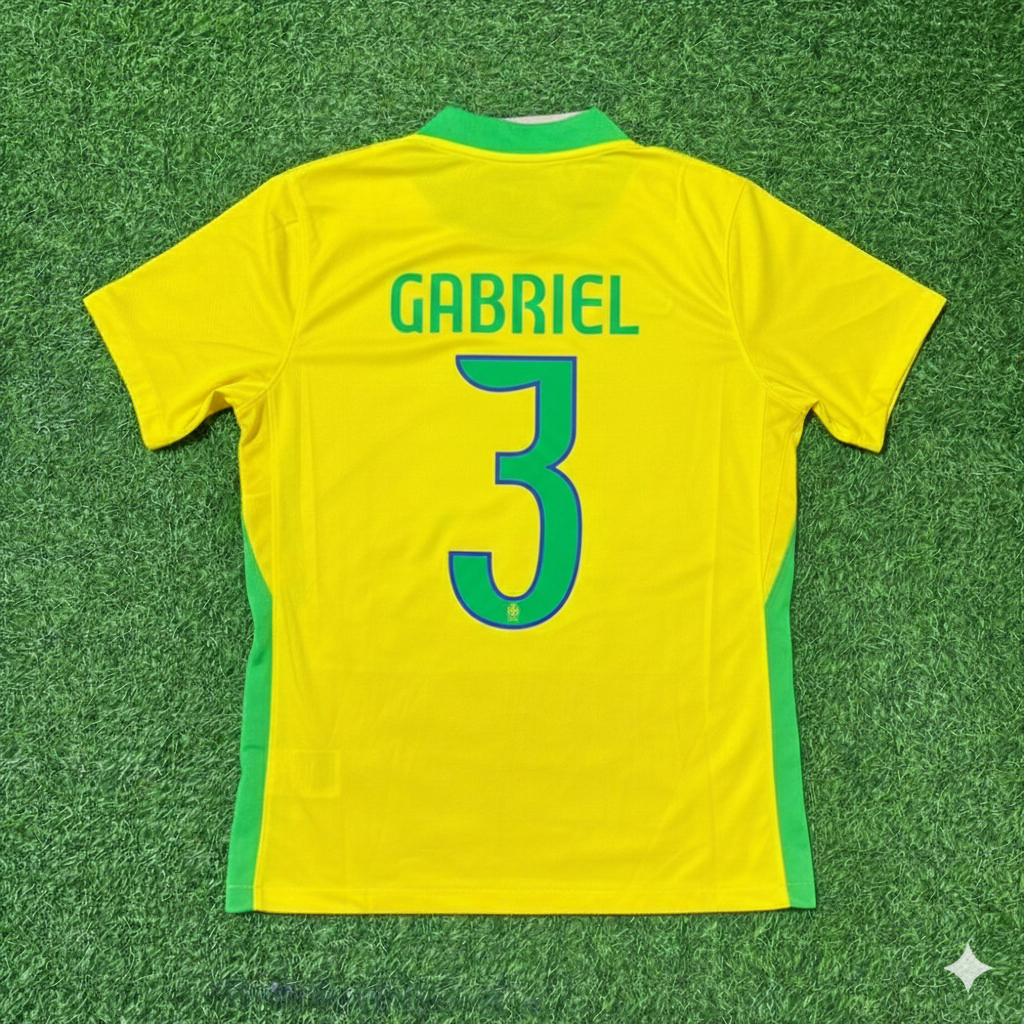 Gabriel Magalhaes 3 Brazil 2026 World Cup New Season Football Jersey