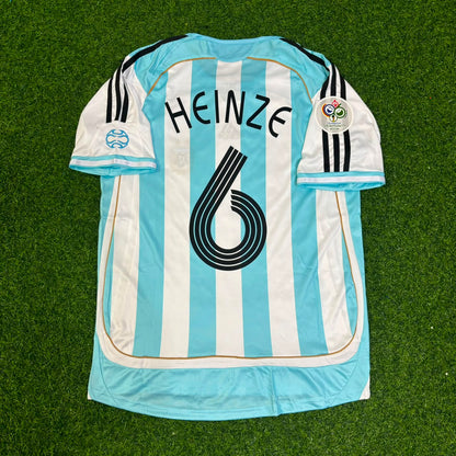Gabriel Heinze Argentina 2006 World Cup Retro Soccer Jersey Maillot Trikot
