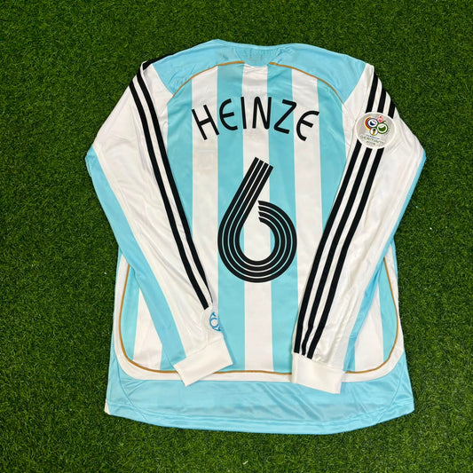 Gabriel Heinze #6 Argentinien 2006 Weltmeisterschaft Retro Langarm Fußballtrikot