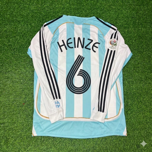 Gabriel Heinze #6 Argentina 2006 World Cup Retro Long Sleeve Football Jersey