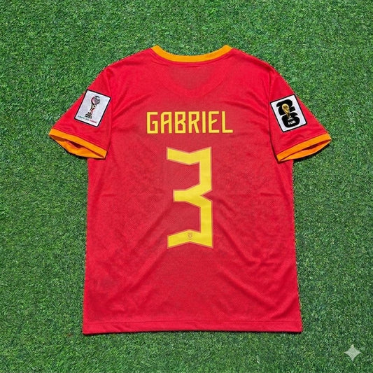 Gabriel dos Santos Magalhães 3# Brazil 2026 World Cup Long Red Jersey Trikot