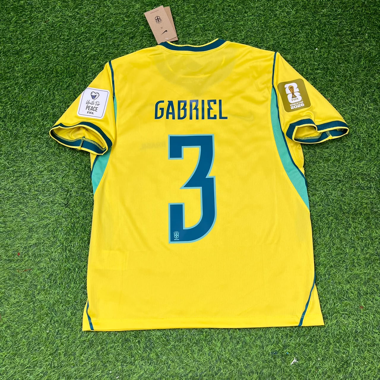 Gabriel Magalhães #3 Brazil 2026 World Cup Yellow Home Football Jersey