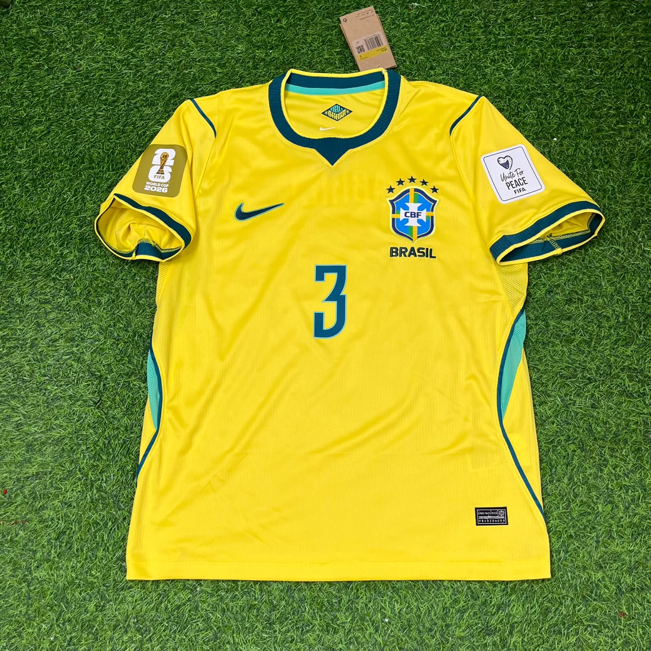 Gabriel Magalhães #3 Brazil 2026 World Cup Yellow Home Football Jersey