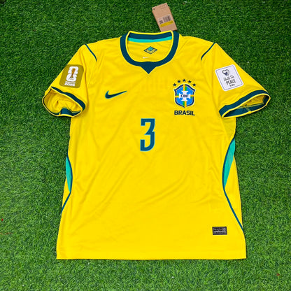Gabriel Magalhães #3 Brazil 2026 World Cup Yellow Home Football Jersey