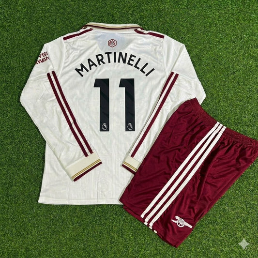 Gabriel Martinelli #11 Arsenal Kids Long Sleeve New Season 2026 Jersey Kit Soccer Trikot Maillot Maglia