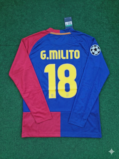 Gabriel Milito Barcelona 2009 Champions League Finale Retro Trikot