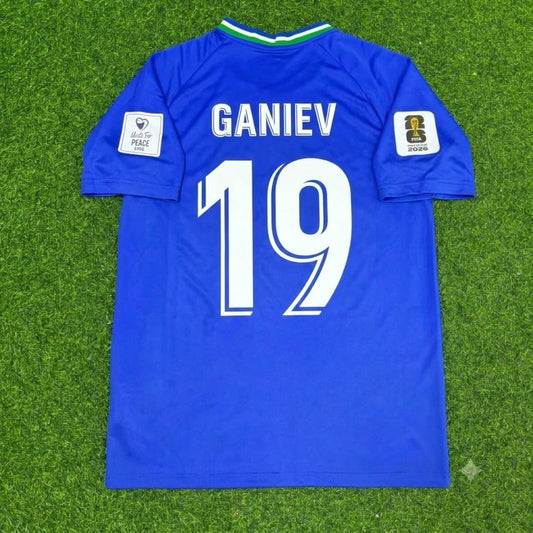 Aziz Ganiev Uzbekistan 2026 World Cup Blue Football Jersey