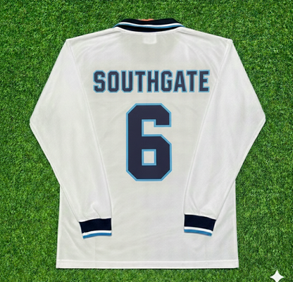 Gareth Southgate England 1996 Long Sleeve Retro Football Jersey