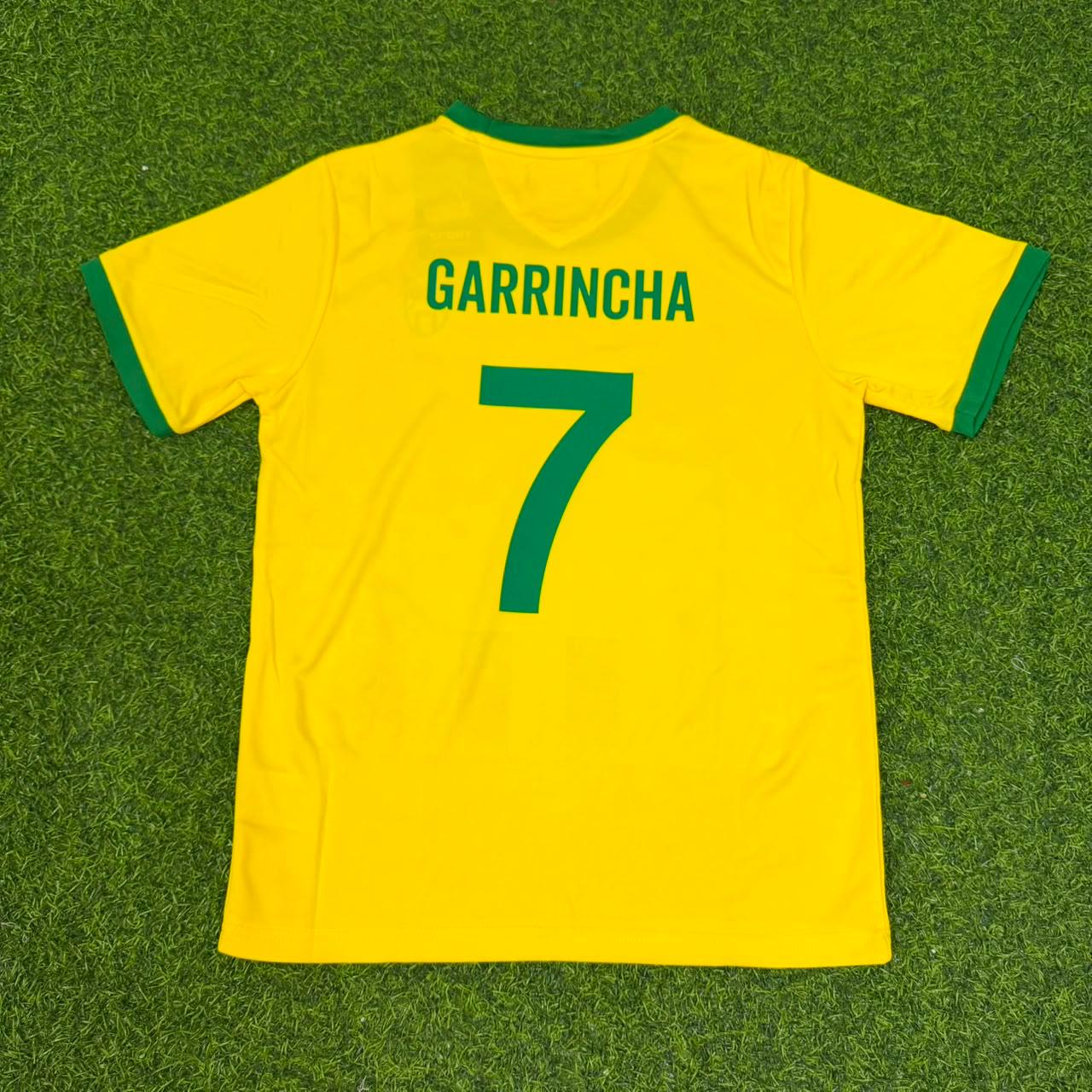Garrincha Brazil World Cup Kids Football Jersey