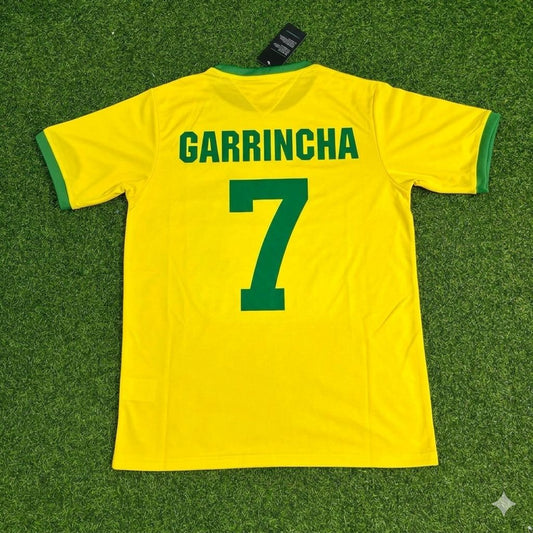Maillot de Football Rétro Domicile Brésil Garrincha