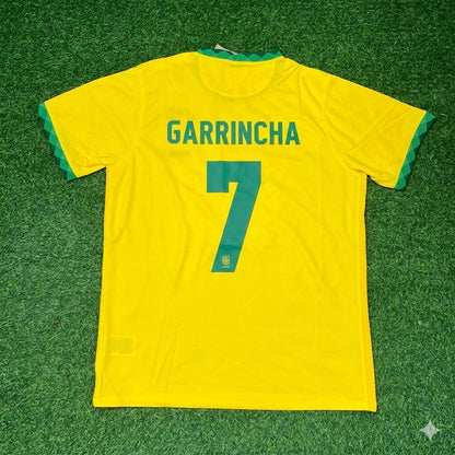 Garrincha Brazil Football Retro Jersey Trikot Maillot