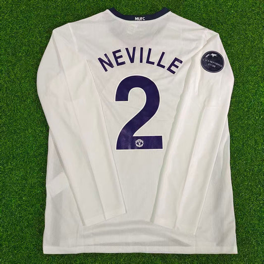 Gary Neville Manchester United 2009 Final Long Sleeve Retro Football Jersey