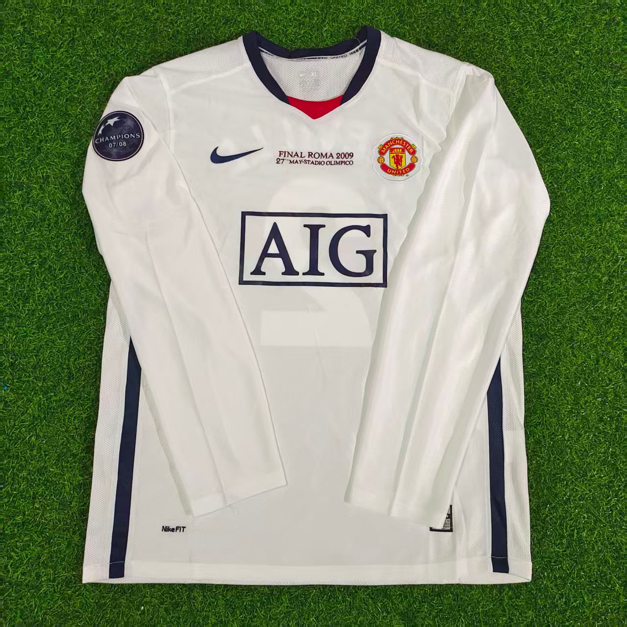 Gary Neville Manchester United 2009 Final Long Sleeve Retro Football Jersey