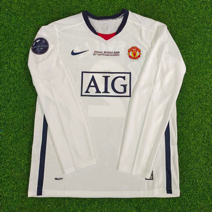 Gary Neville Manchester United 2009 Final Long Sleeve Retro Football Jersey