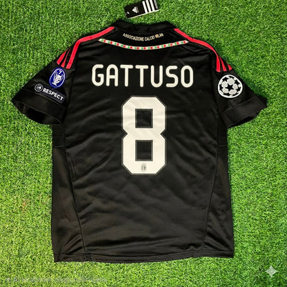 Gennaro Gattuso 8 - Milan Third Kit 2011/12 Retro Kit Jersey Maillot Trikot Soccer Shirt