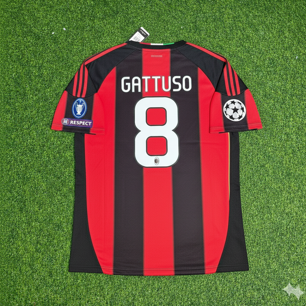 Gennaro Gattuso 8 - Milan 2010/2011 Home Retro Jersey Trikot