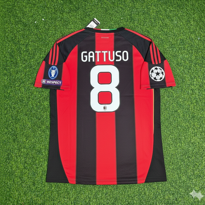 Gennaro Gattuso 8 - Milan 2010/2011 Home Retro Jersey Trikot