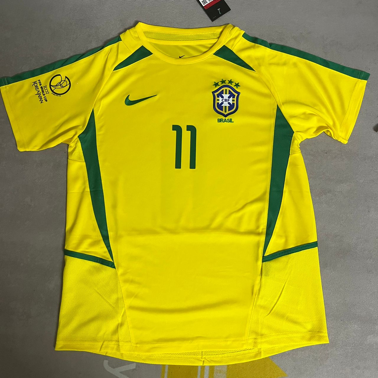 Ronaldinho Brazil 2002 World Cup Retro Football Jersey