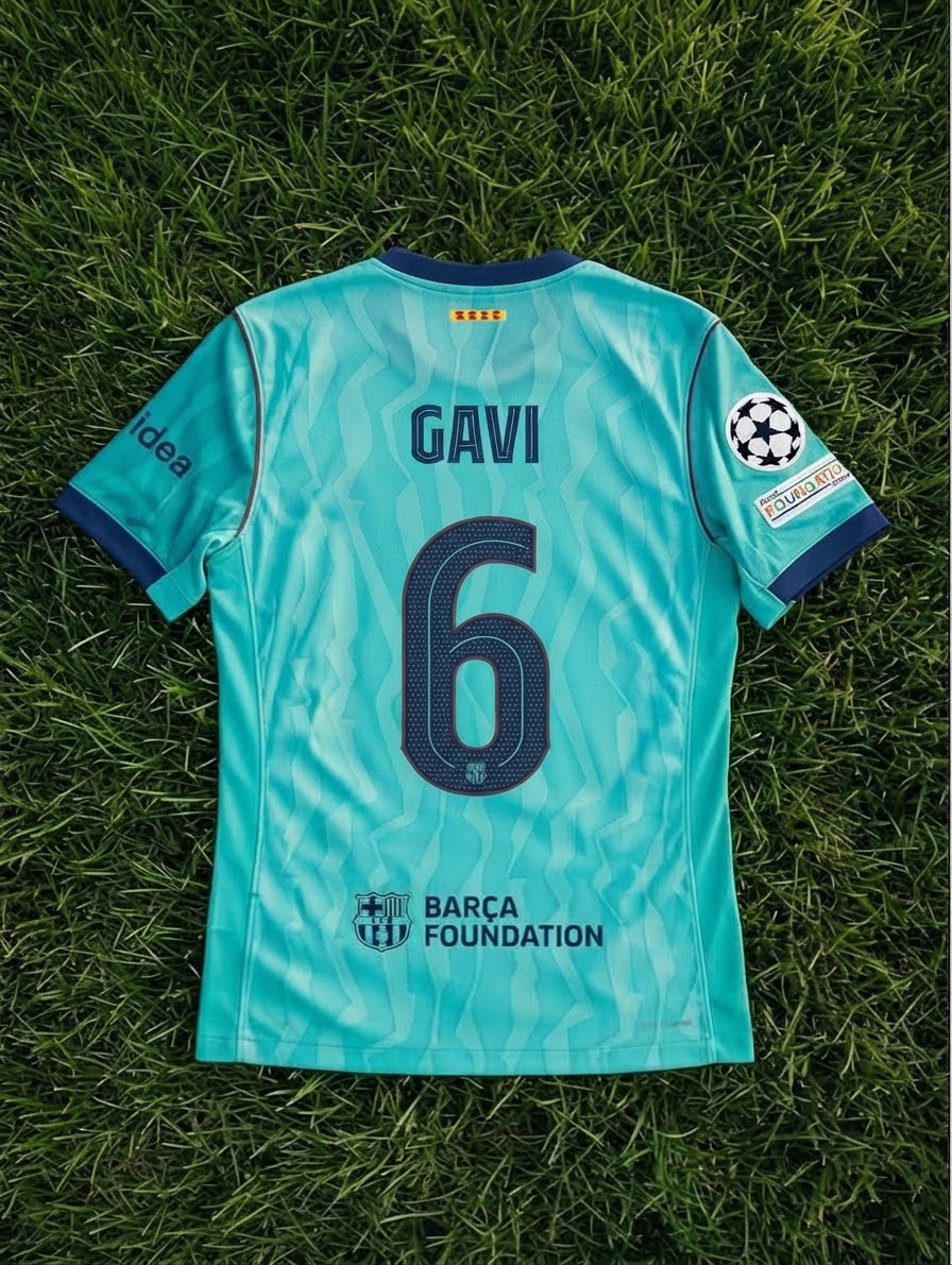 Gavi #6 Barcelona 2026/2027 New Season Third Champions League Patch Football Jersey Trikot Maillot