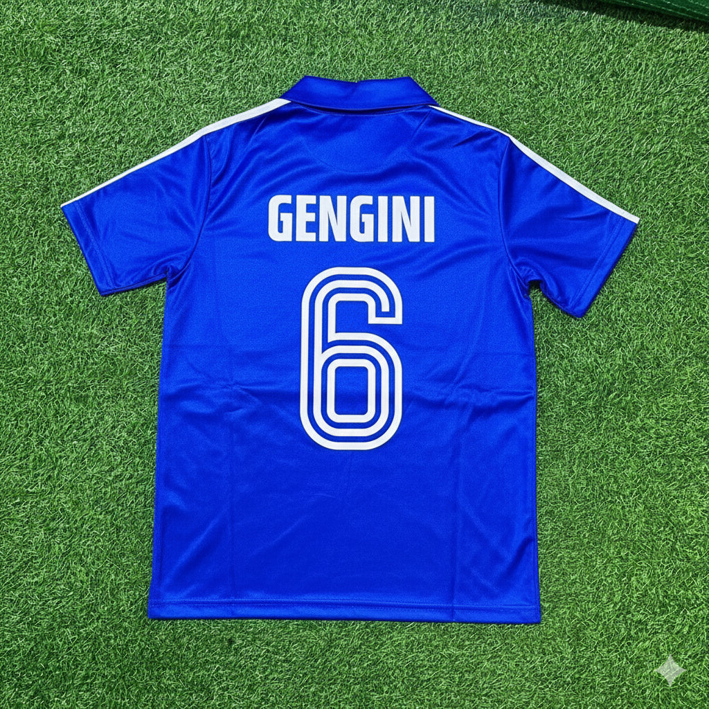 Bernard Genghini France 1982 World Cup Retro Football Jersey Retro Trikot