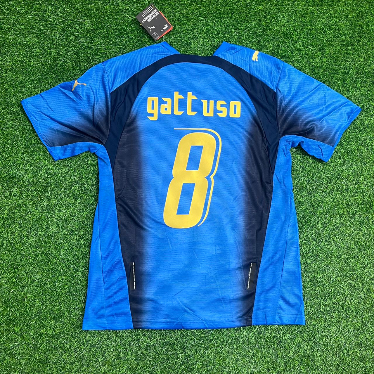 Gennaro Gattuso #8 - Italy 2006 World Cup Final Retro Jersey Maillot Trikot Maglia Soccer Shirt