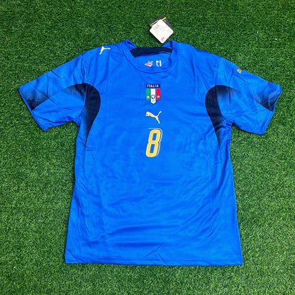 Gennaro Gattuso #8 - Italy 2006 World Cup Final Retro Jersey Maillot Trikot Maglia Soccer Shirt