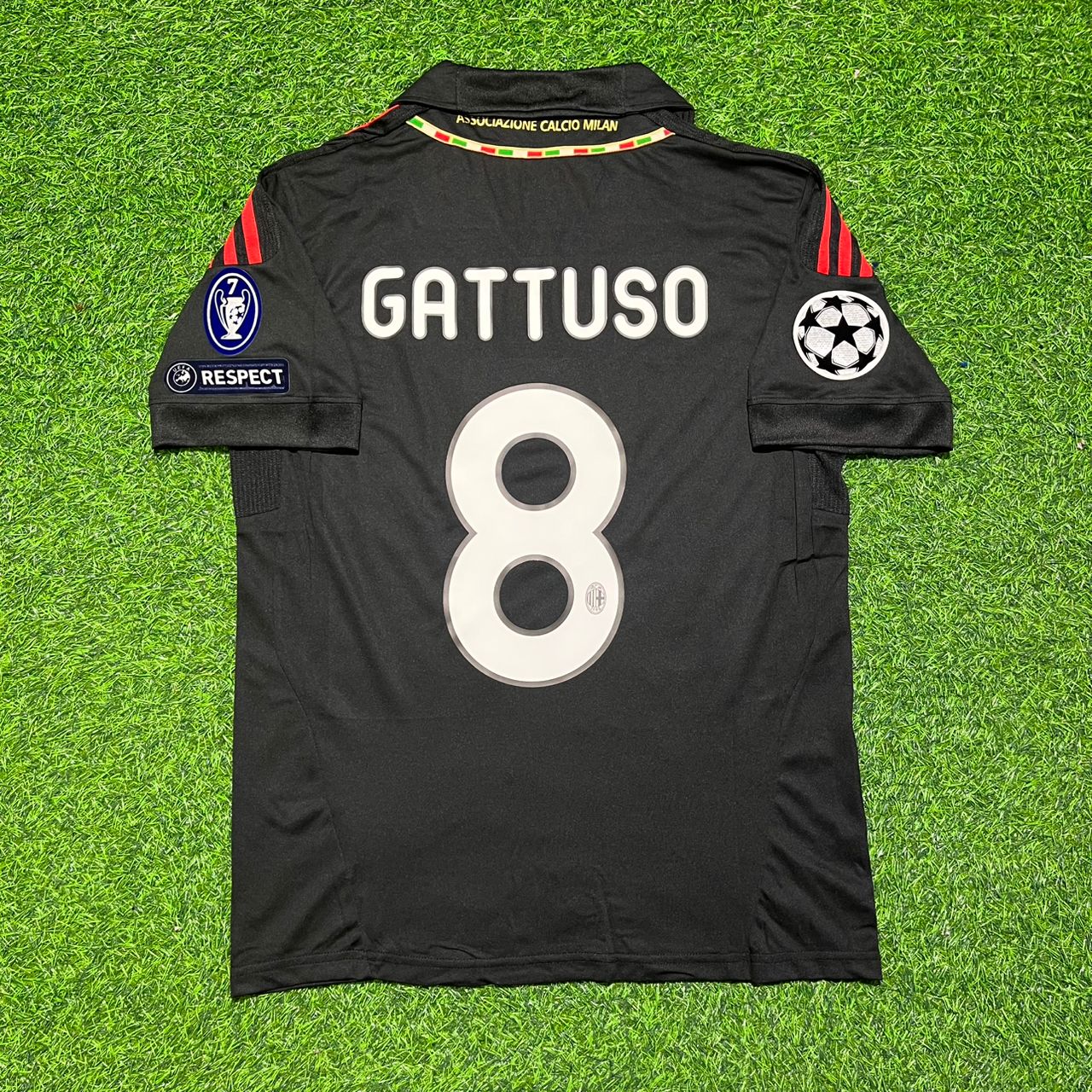 Gennaro Gattuso 8 - Milan Third Kit 2011/12 Retro Kit Jersey Maillot Trikot Soccer Shirt
