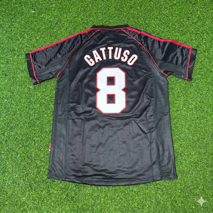 Gennaro Gattuso #8 AC Milan 1998-1999 Black Retro Football Jersey