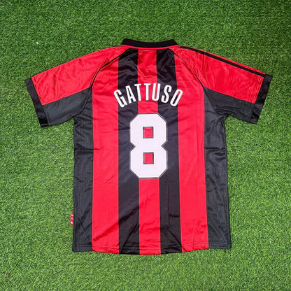 Gennaro Gattuso AC Milan 1999-2000 Retro Football Jersey