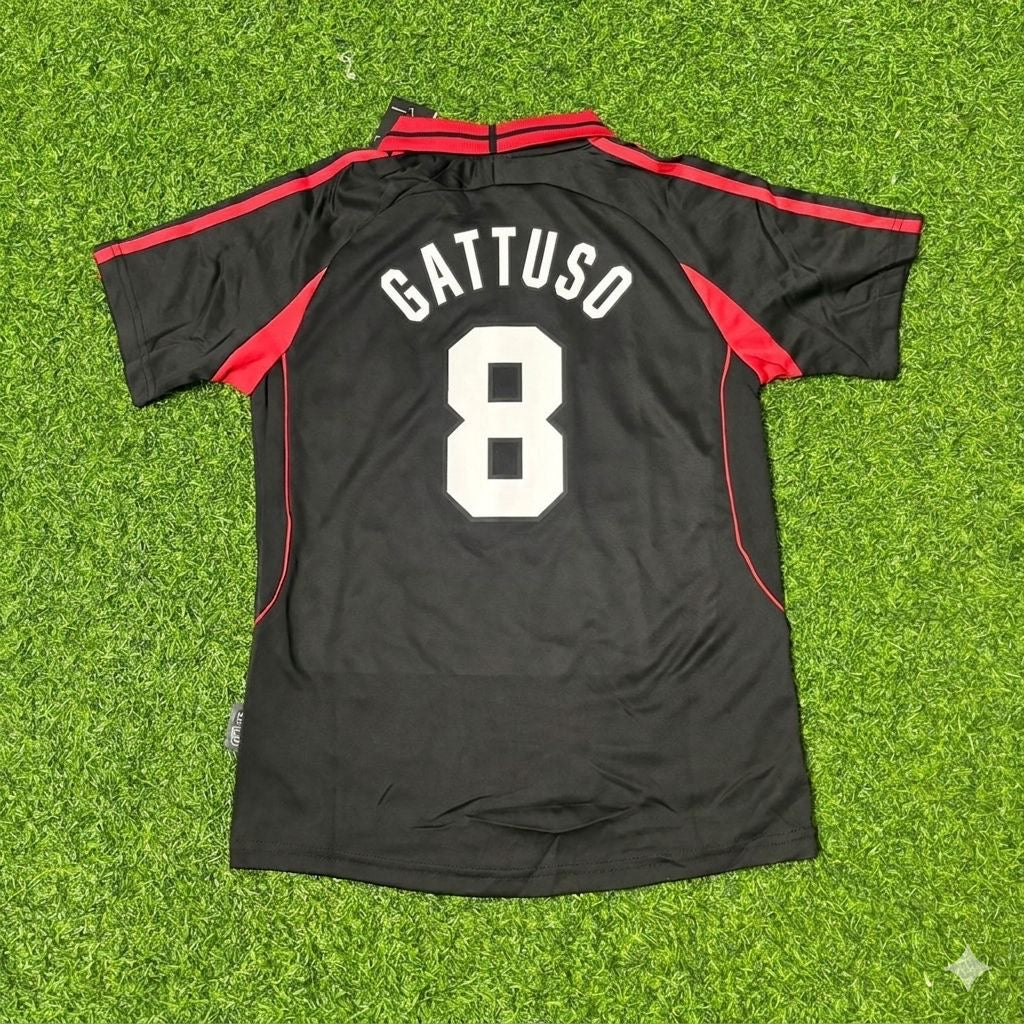 Gennaro Gattuso #8 AC Milan 2000-2001 Away Retro Football Jersey