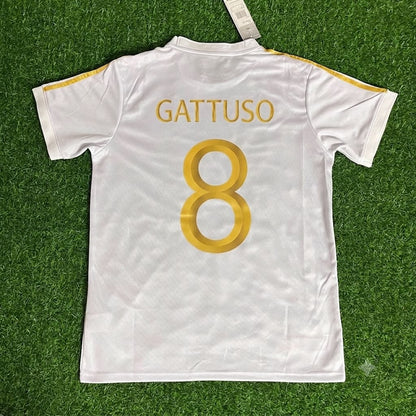 Gennaro Gattuso - Italy White Anniversary Kit Jersey Trikot Maillot Soccer Shirt