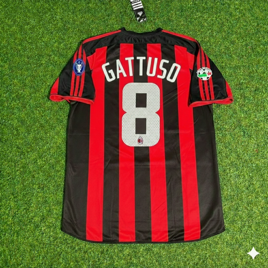 Gennaro Gattuso 8 Milan 2003/2004 Home Retro Football Jersey
