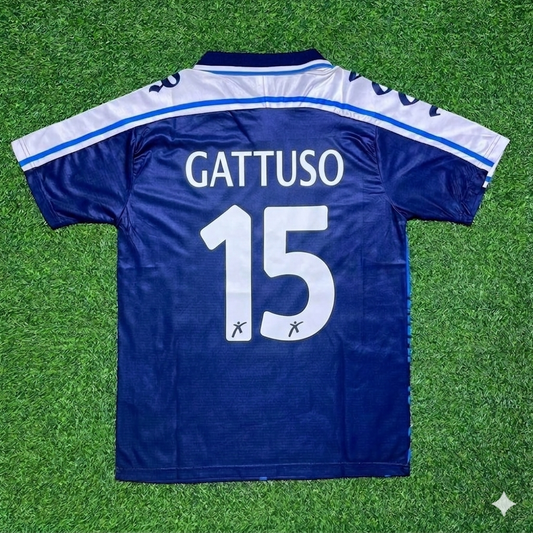 Gennaro Gattuso Perugia 1994-1995 Retro Blue Football Jersey