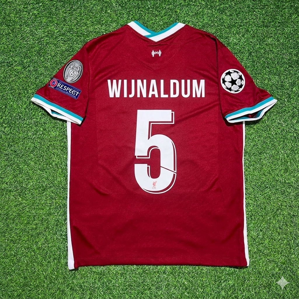 Georginio Wijnaldum 5# Liverpool 2019 2020 Home Retro Football Jersey