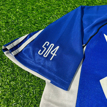 FC Schalke 04 1998 2000 Blaues Heimtrikot Fußball Retro Trikot