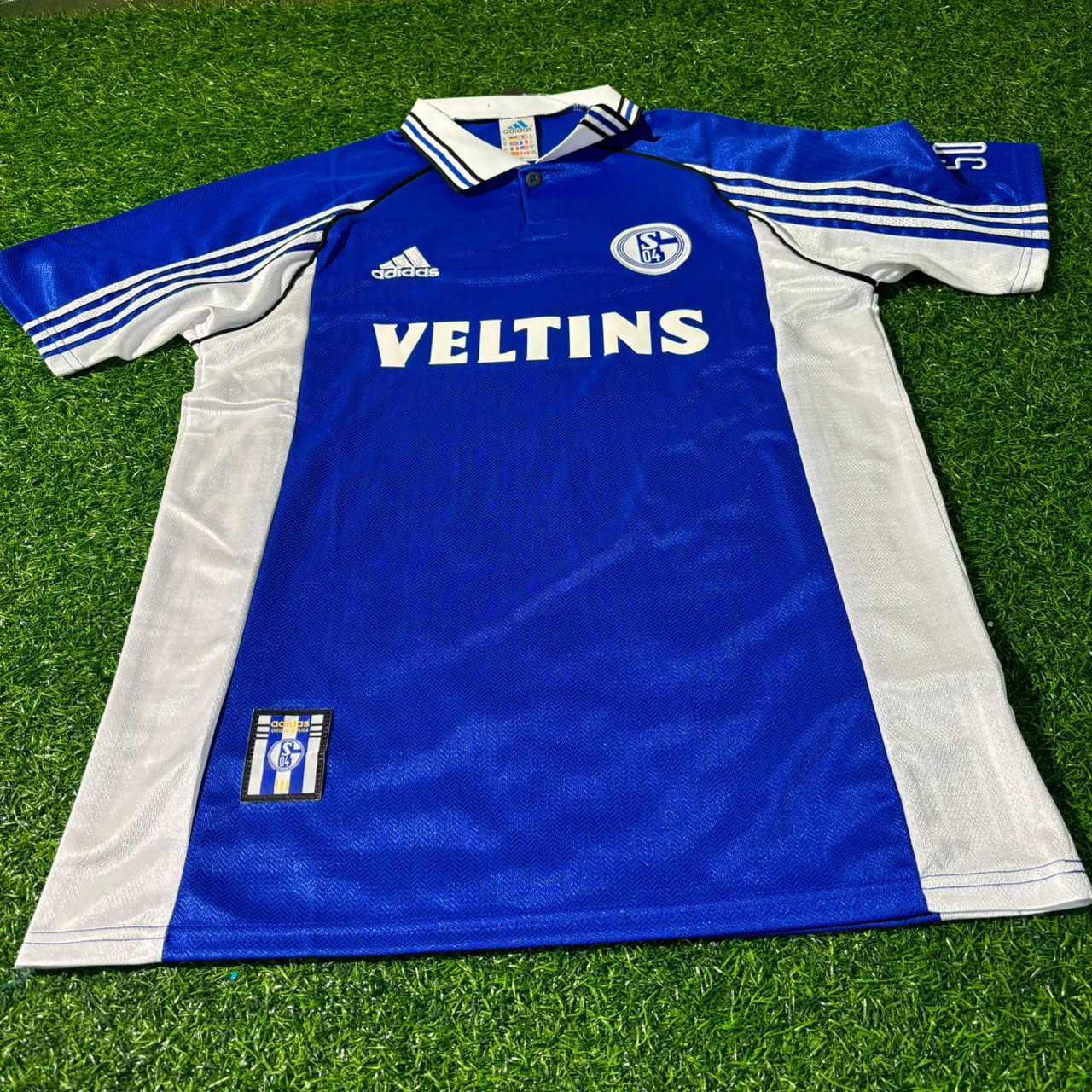 FC Schalke 04 1998 2000 Blaues Heimtrikot Fußball Retro Trikot