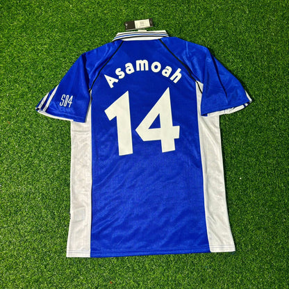 Gerald Asamoah FC Schalke 04 1999/2000 Blaues Heimtrikot Retro Fußballtrikot