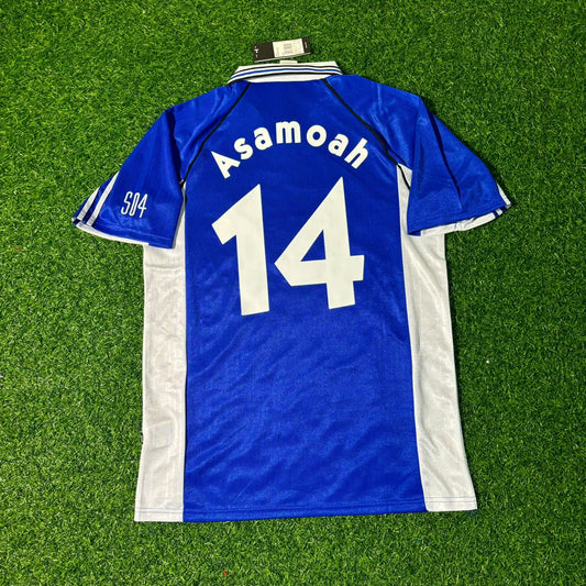 Gerald Asamoah FC Schalke 04 1999/2000 Blaues Heimtrikot Retro Fußballtrikot
