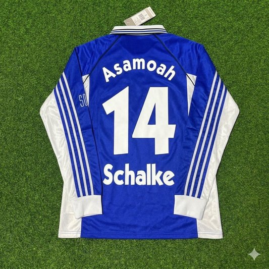 Gerald Asamoah #14 Schalke 04 1998-2000 Langarm Retro Fussballtrikot