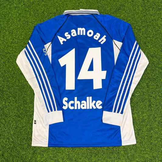 Gerald Asamoah #14 Schalke 04 1998-2000 Langarm Retro Fussballtrikot
