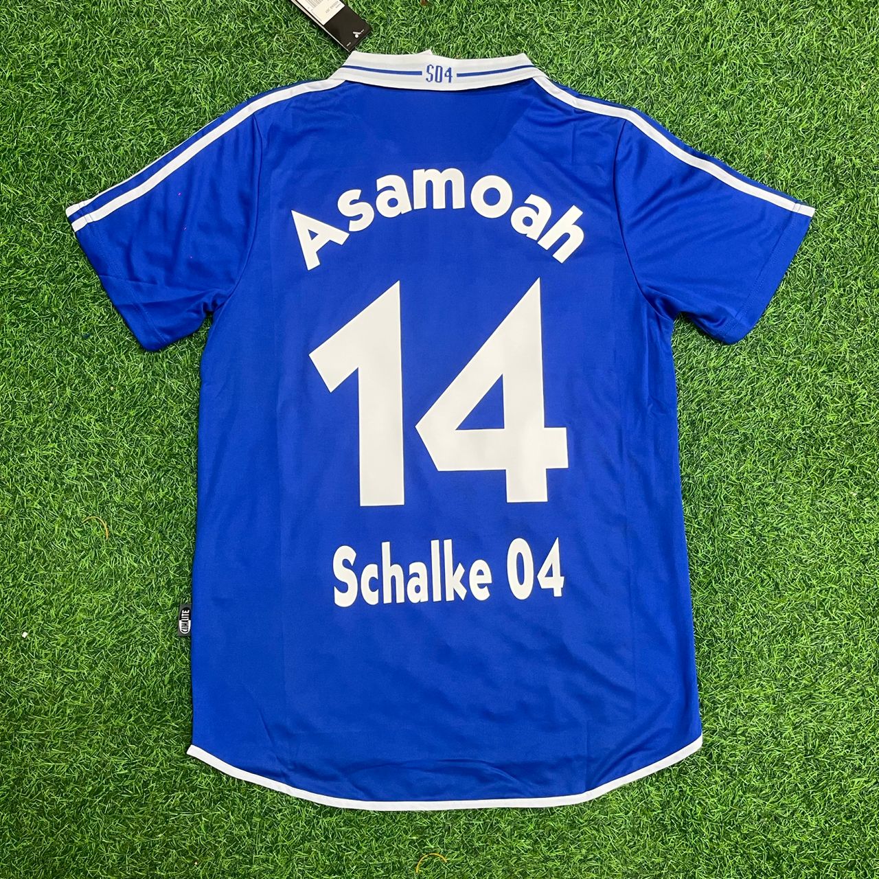 Gerald Asamoah Schalke 04 2000–2002 Heim Retro Fußballtrikot Blau