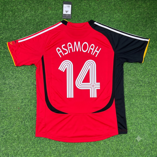 Gerald Asamoah Germany 2006 World Cup Away Red Black Retro Football Jersey