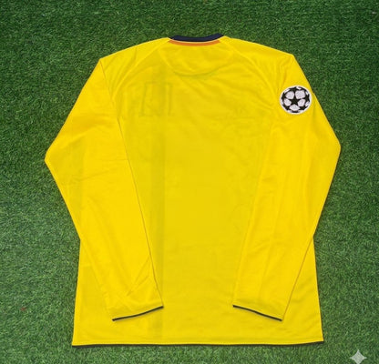 FC Barcelona 08/09 Season Yellow Away Retro Jersey Trikot Soccer Shirt